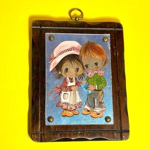 Holograph Wood Print, Vintage, Kitsch Wall Hanging